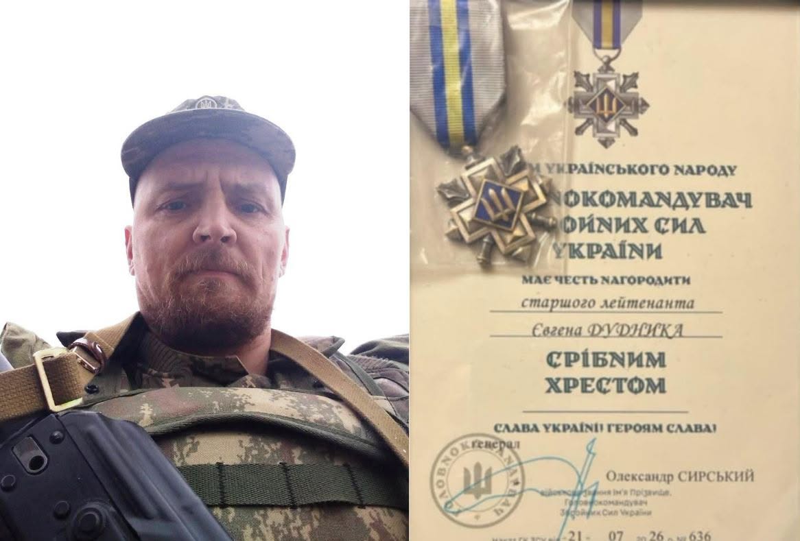 Військового з Тлумаччини Євгена Дудника нагородили «Срібним хрестом» (ФОТО)