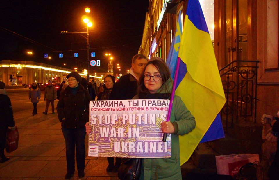 “Крим – не мій”: у мережі з’явились фото протестів у Санкт-Петербурзі