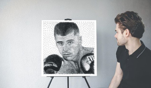 Фанат Гвоздика створив портрет боксера із цвяхів (ФОТО)