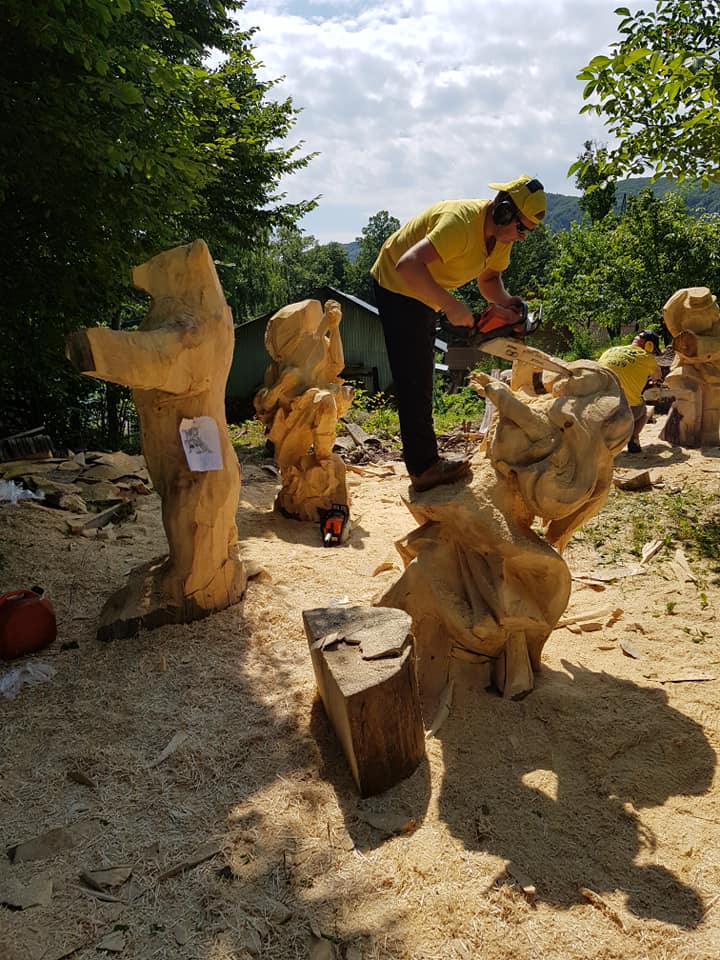 У Косові майстри з бензопилами створюють дивовижні дерев’яні скульптури (ФОТО, ВІДЕО)