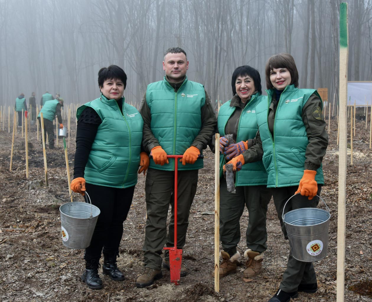 На Прикарпатті висадили гектар лісу у вигляді вишиванки (ФОТО)