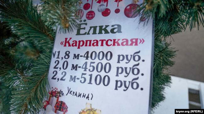 В окупованому Криму продають ялинки з Франківщини. Торговці кажуть, купили їх в Росії – ЗМІ (ФОТО)