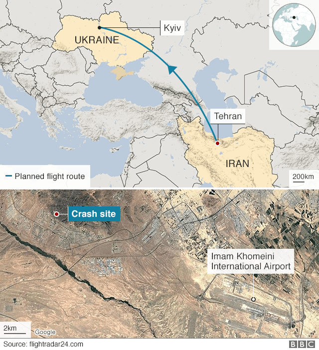 У РНБО заявили про три “закриті” версії авіакатастрофи в Ірані