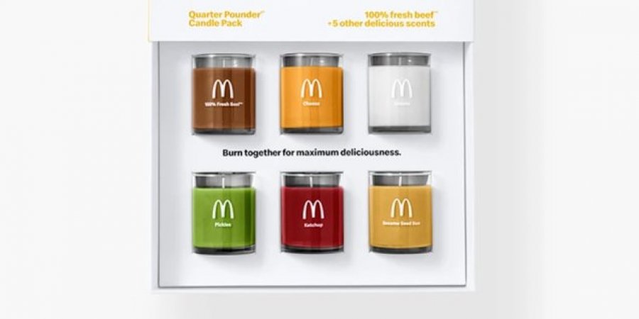 McDonald’s анонсував набір свічок з ароматами яловичини, кетчупу, огірка, сиру та цибулі