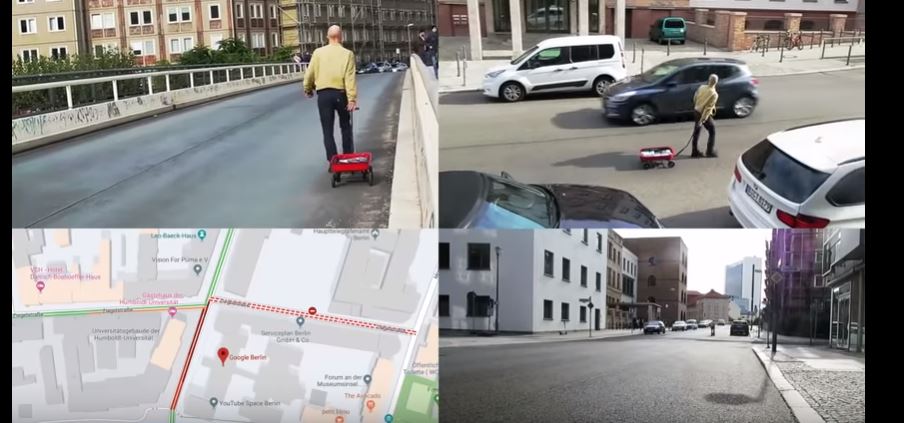 Художник возив по Берліну візок із 99 смартфонами і створював пробки в Google Maps (ВІДЕО)