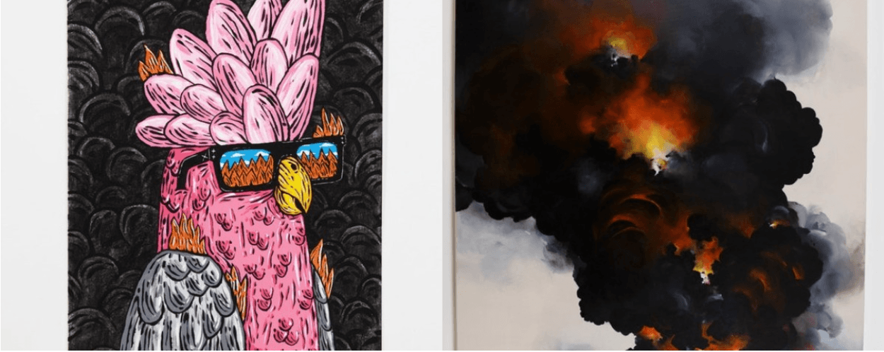В Австралії відкрилася виставка робіт, створених з допомогою вугілля від лісових пожеж