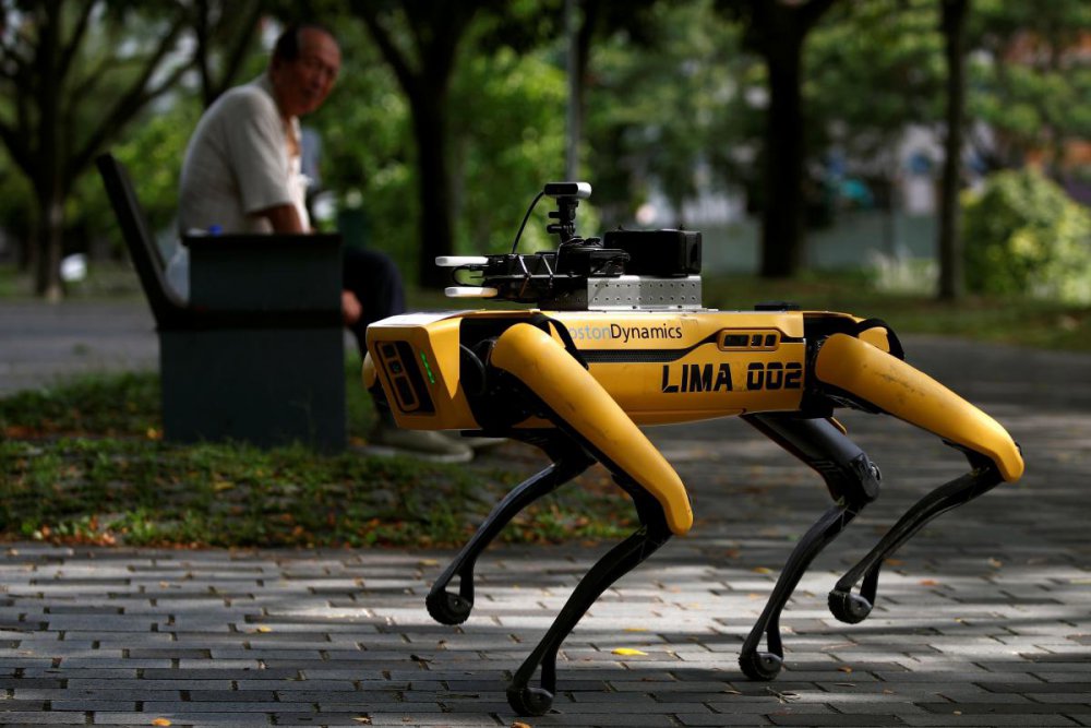 У Сінгапурі натовпи людей у парках розганяє робот-пес (ФОТО)