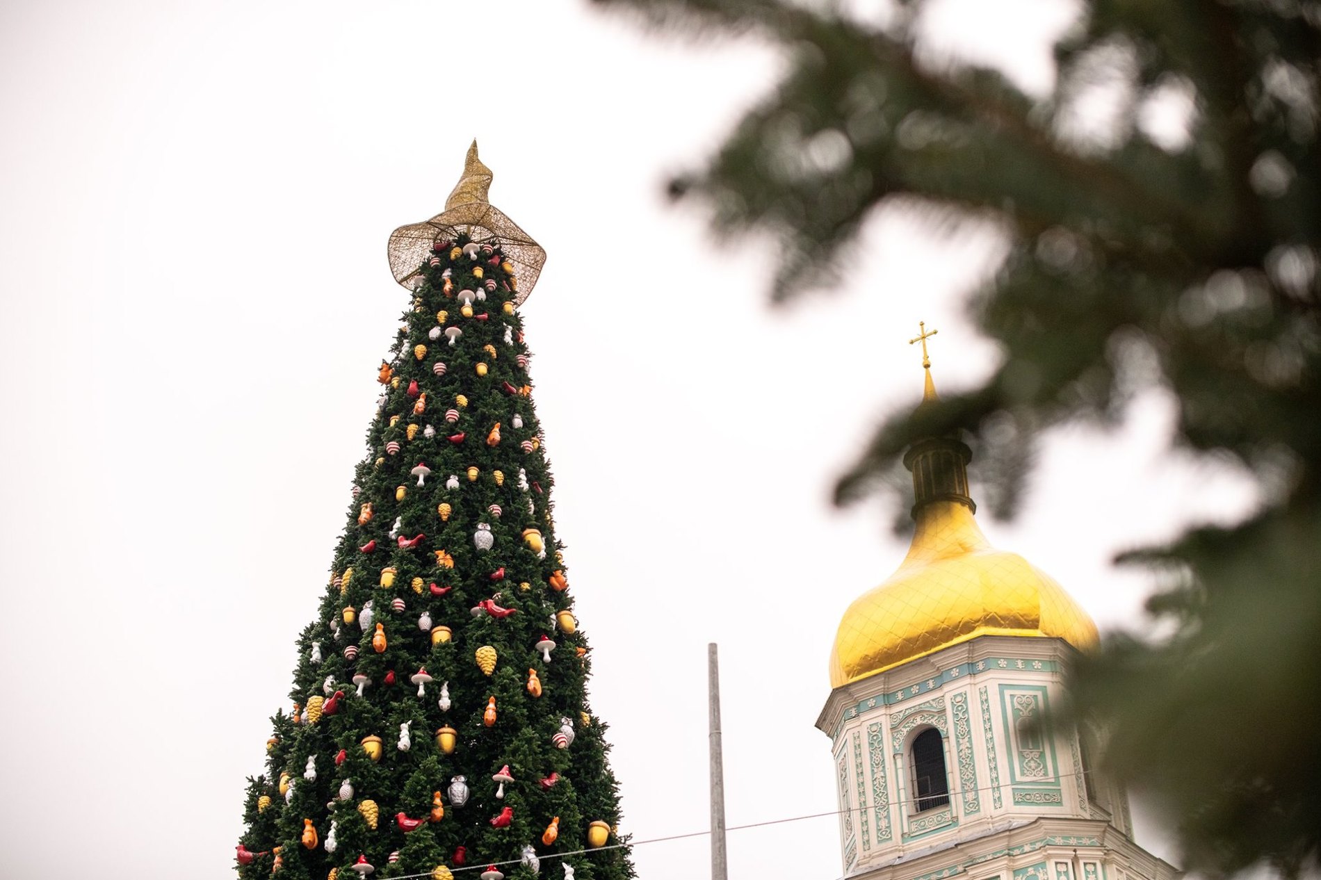 Капелюх на ялинці на Софійській площі замінять на зірку – організатори