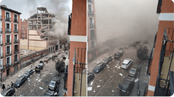 У центрі Мадрида прогримів потужний вибух (ФОТО,ВІДЕО)