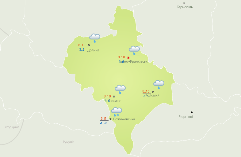 Сьогодні на Франківщині буде доволі прохолодно