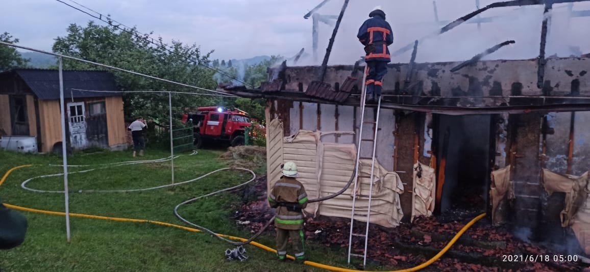 Удосвіта на Косівщині під час гасіння пожежі виявили тіло чоловіка (ФОТОФАКТ)