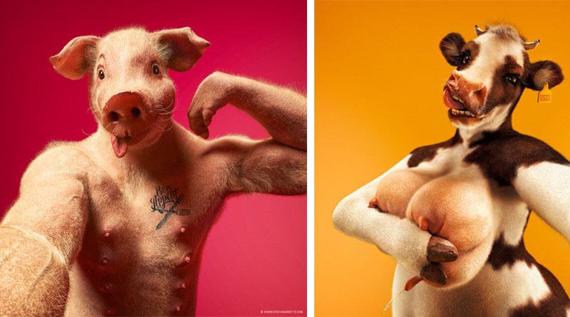 “Сільський Instagram”: італійський фотохудожник показав як могли б виглядати тварини, якби робили селфі (ФОТО)