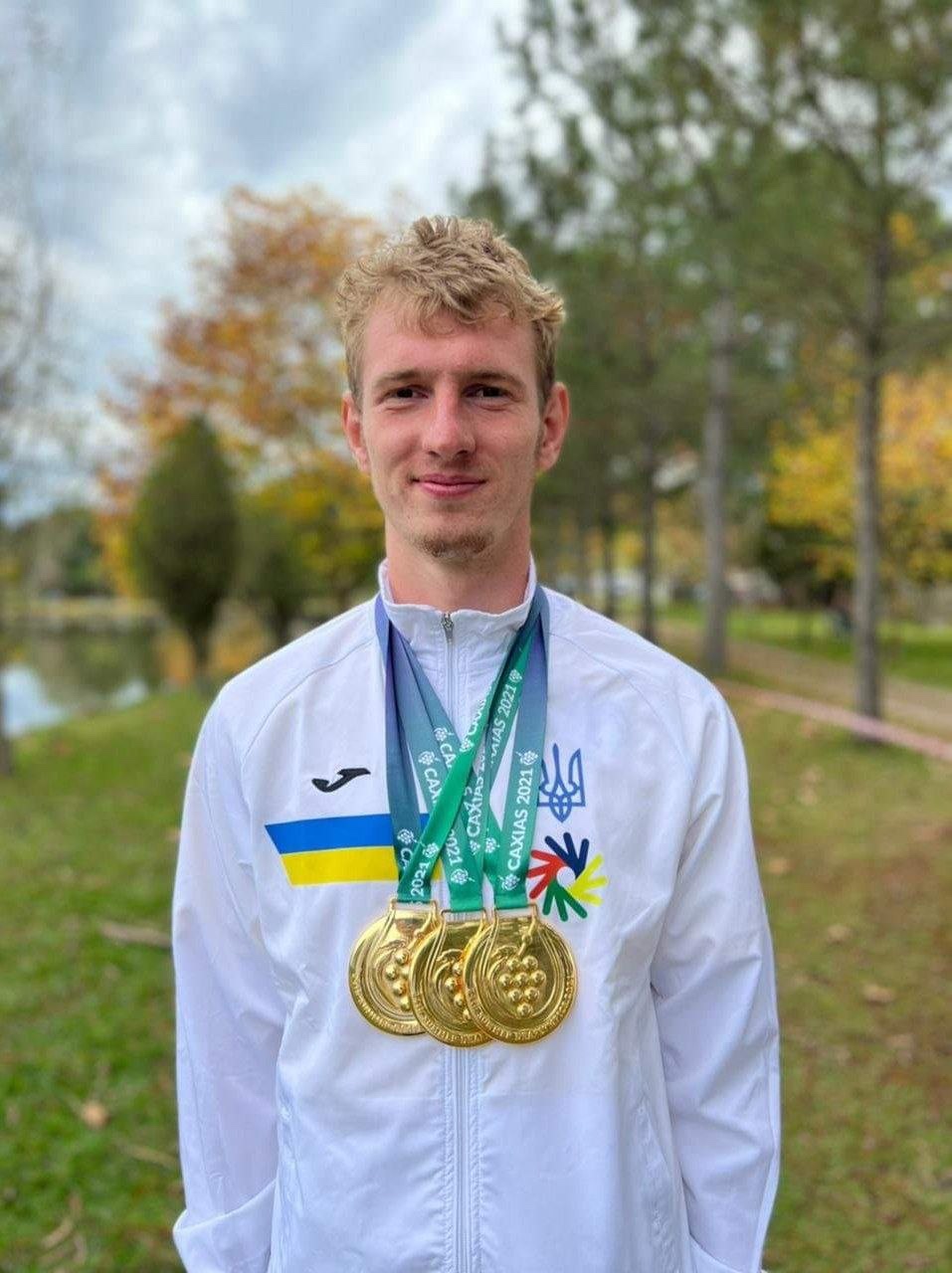 Калушанин Назарій Левицький став трьох разовим чемпіоном Дефлімпійських ігор