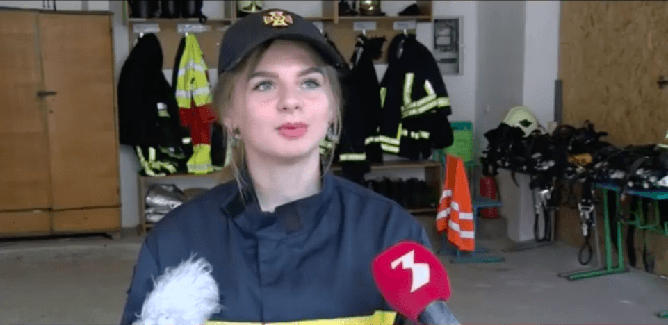 18-річна прикарпатка стала новобранцем добровільної пожежної команди (ВІДЕО)