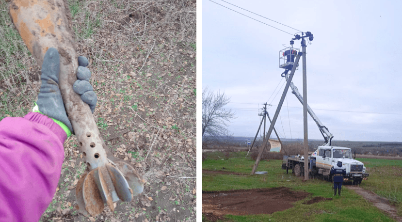 На замінованих полях та під обстрілами: прикарпатські енергетики відновлюють електропостачання на півдні (ФОТО)