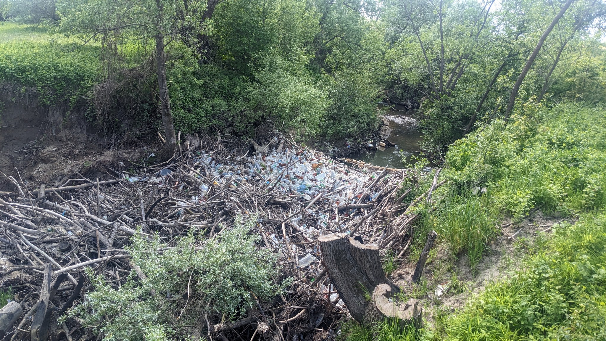 На Калущині деревина та пластик забруднили 12 метрів річки (ФОТОФАКТ)