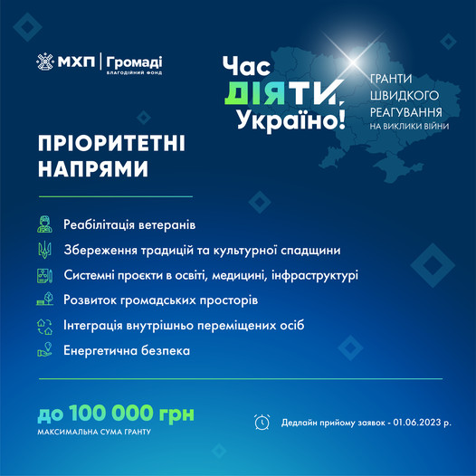 “Час діяти, Україно!”: на Прикарпатті стартував грантовий конкурс для громадського сектору