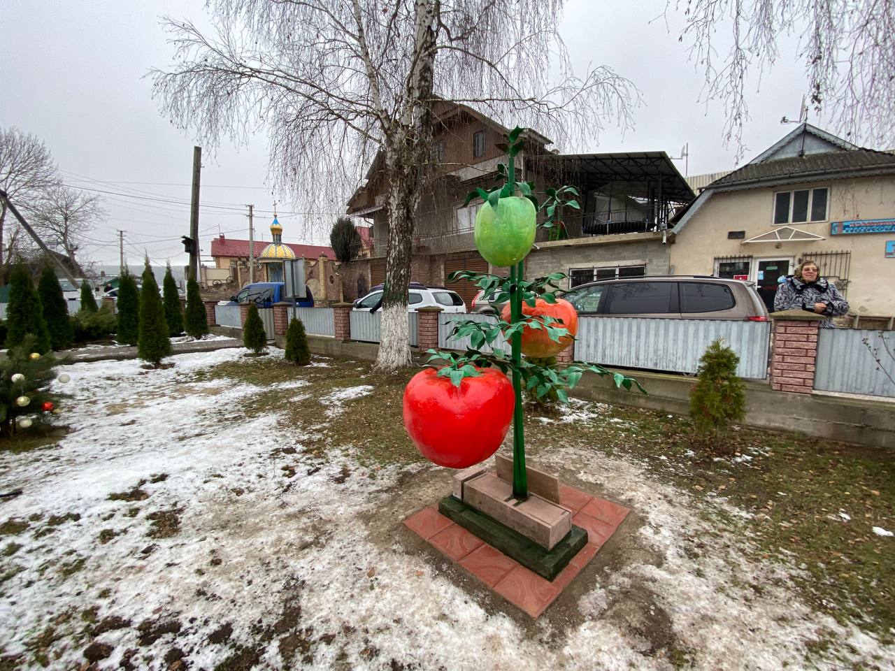 На Городенківщині встановили пам’ятник помідорі (ФОТО)