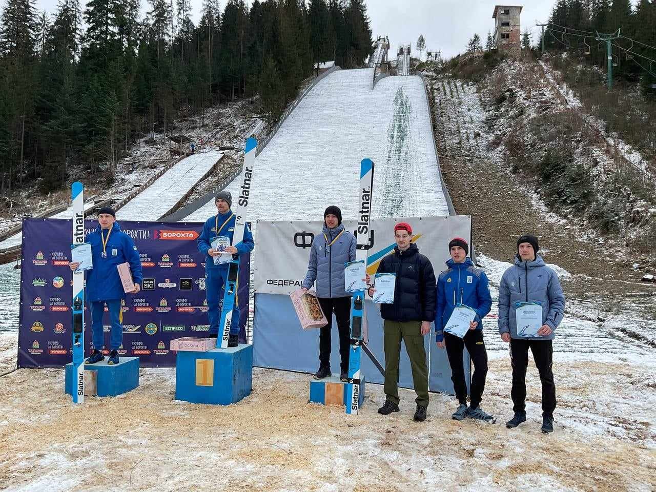 Прикарпатські лижники посіли перше та третє місце на чемпіонаті України зі стрибків з трампліна (ФОТО)