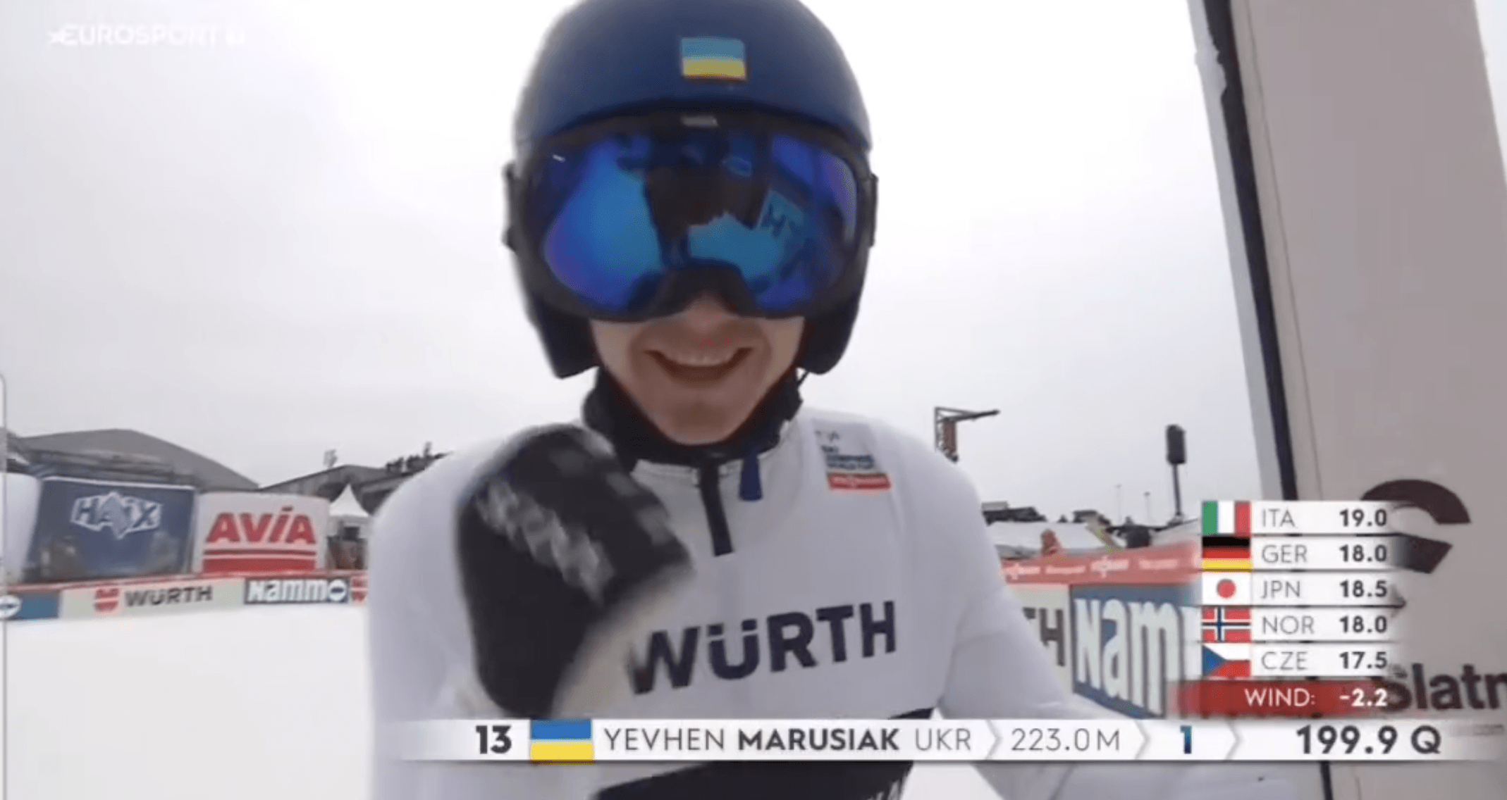 Євгеній Марусяк вкотре оновив рекорд України зі польотів на лижах з трампліна (ВІДЕО)