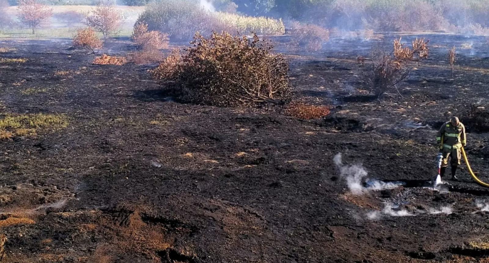 Другий день на Калущині гасять загоряння пів гектара торфу (ФОТО)