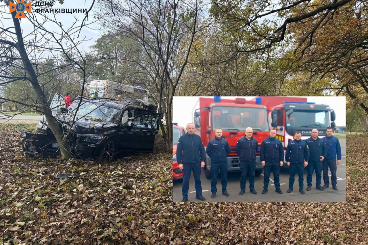 Їхали у відрядження: прикарпатські надзвичайники врятували людей, які потрапили у ДТП (ФОТО)