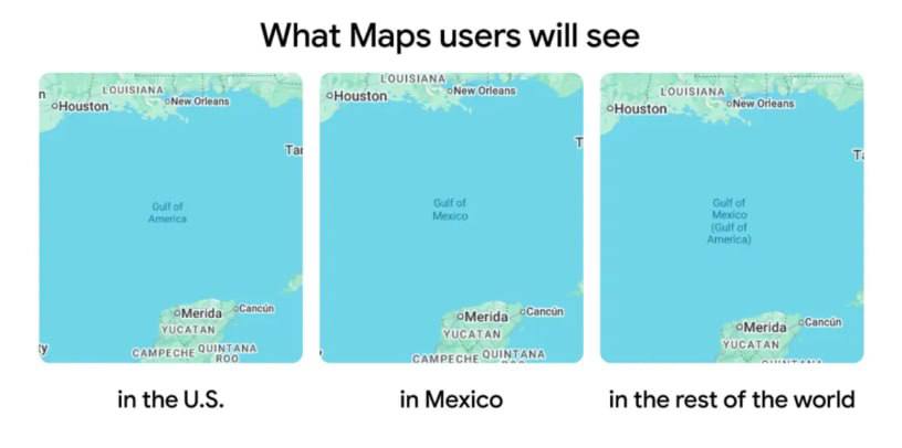 Google Maps перейменували Мексиканську затоку на Американську для користувачів зі США