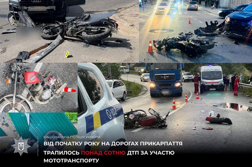 За пів року на Прикарпатті трапилась 54 аварій за участі підлітків на мотоциклах