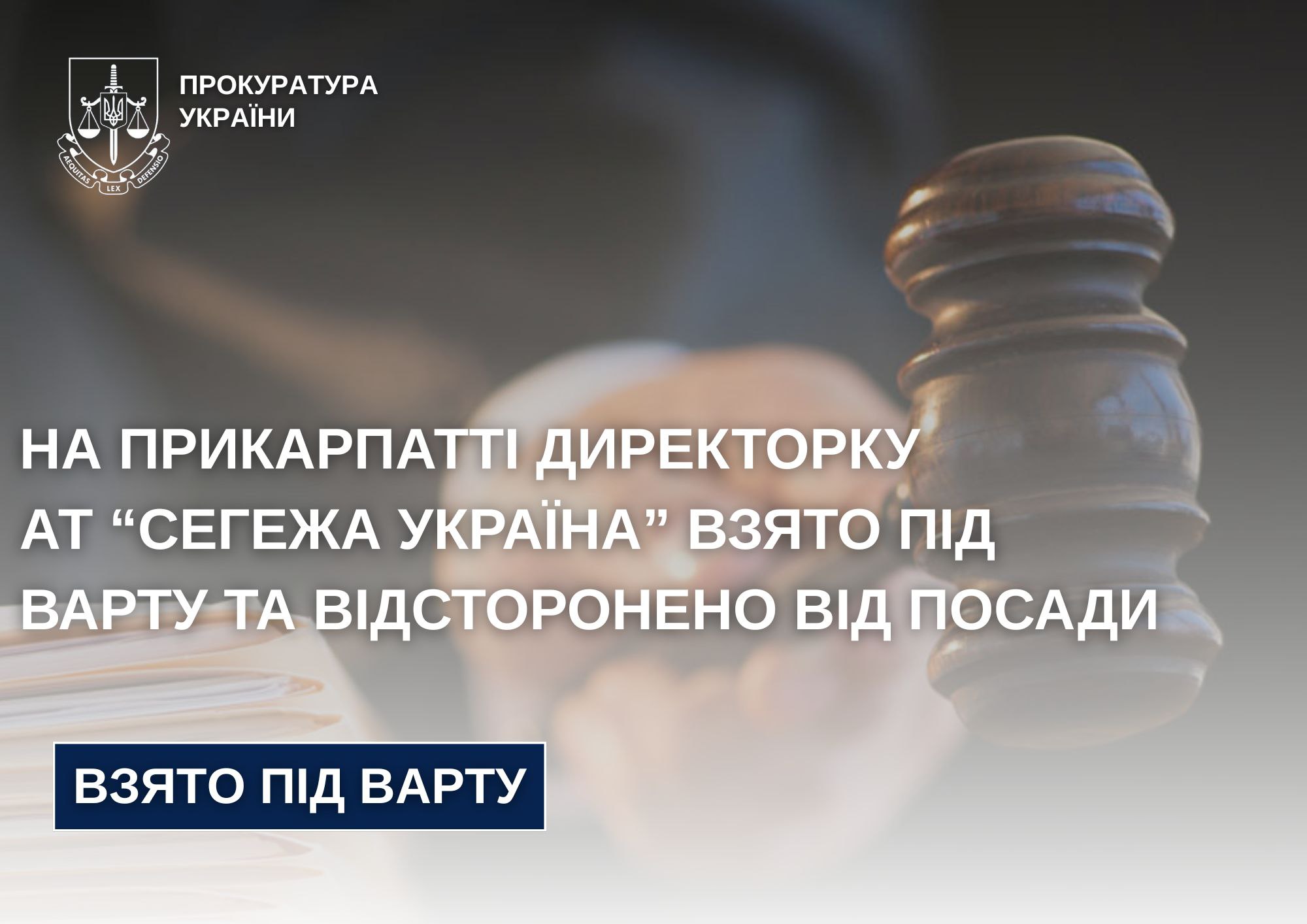 Завдала збитків державі на понад 46 млн грн: на Прикарпатті директорку АТ «Сегежа Україна» взяли під варту та відсторонили від посади